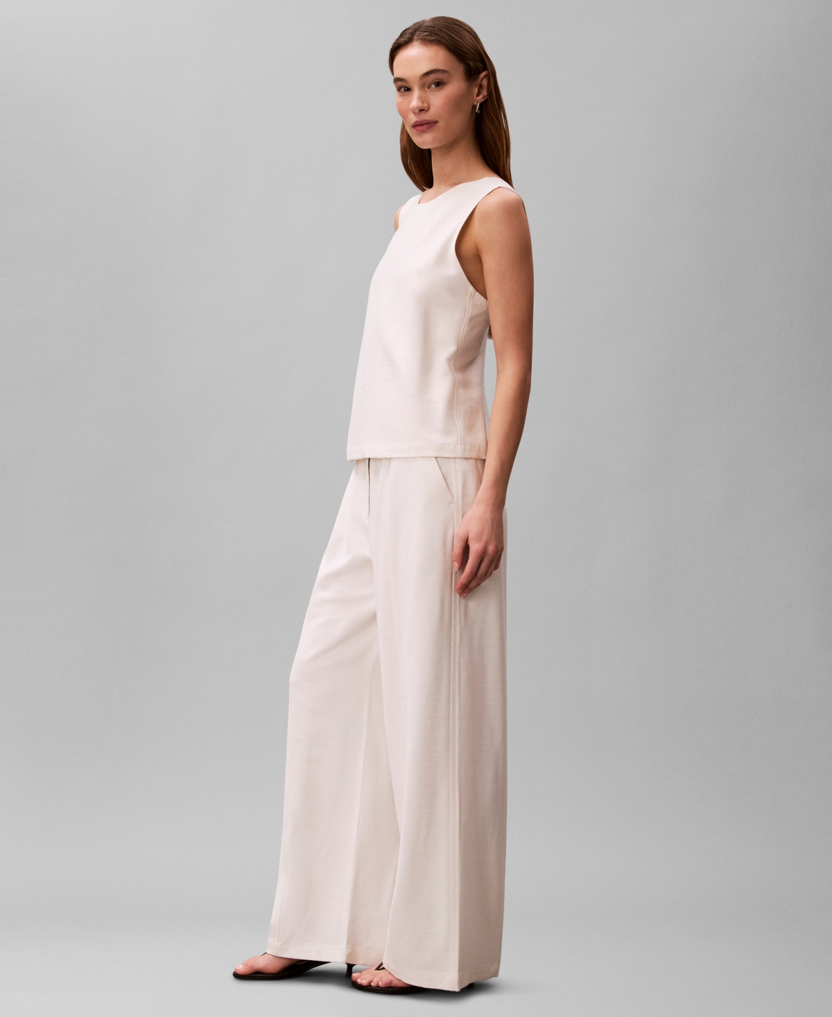 Calvin Klein Women's Textured High Rise Pants