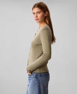 Women's Striped Long-Sleeve Sweater