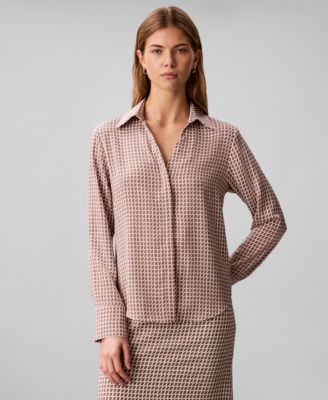 Women's Printed Button-Down Shirt