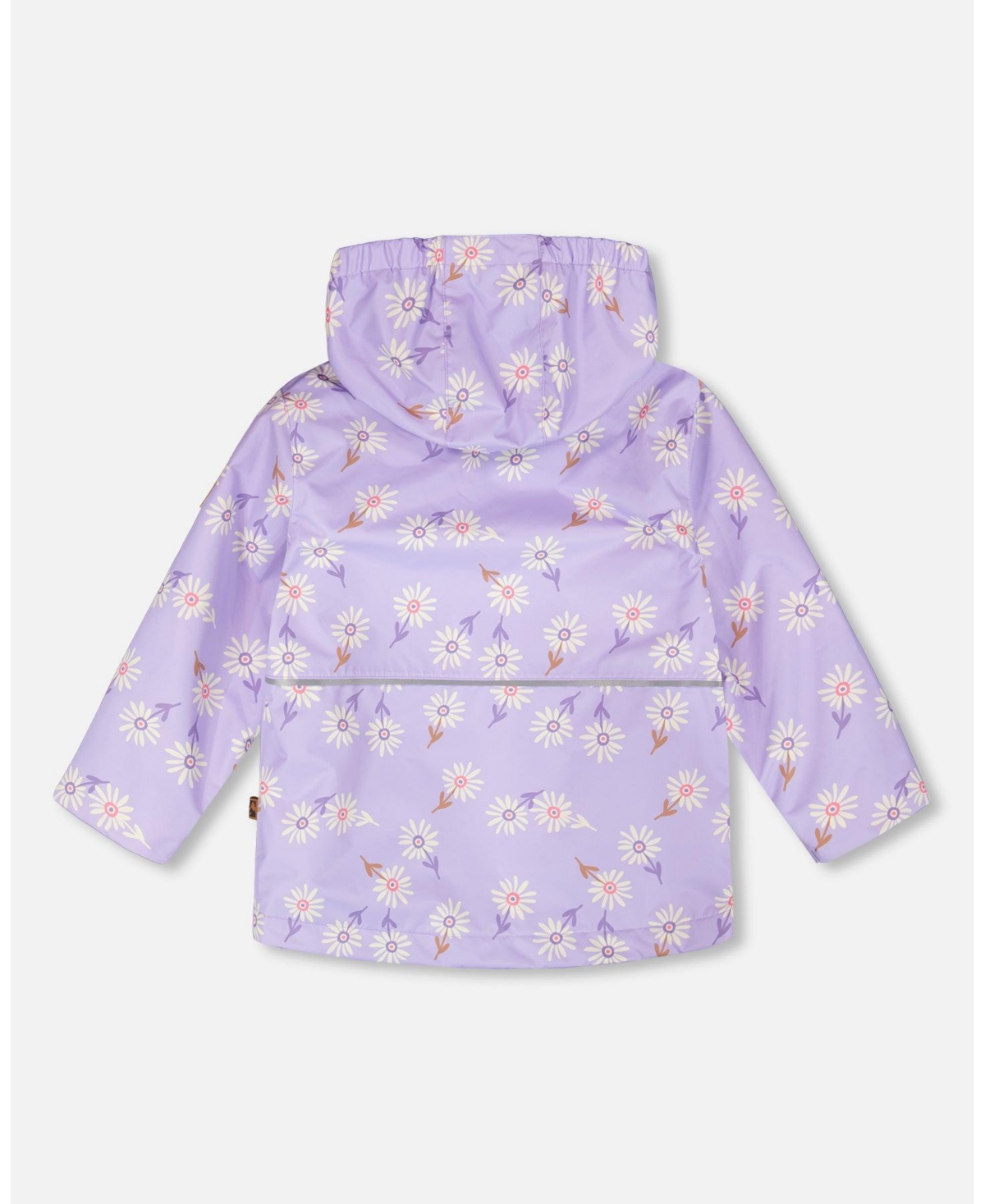 Deux par Big Girls Mid-Season Jacket Purple Daisy Print