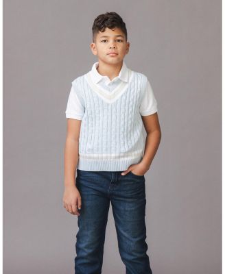 Toddler Boys Organic V-Neck Cricket Sweater Vest