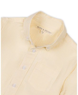 Toddler Boys Organic Long Sleeve Seersucker Shirt