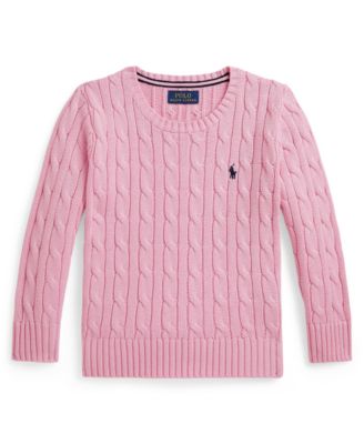 Boys' 2-7 Cable-Knit Crewneck Sweater