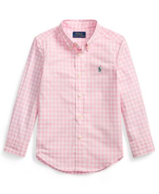 Boys' 2-7 Plaid Button-Down Poplin Shirt