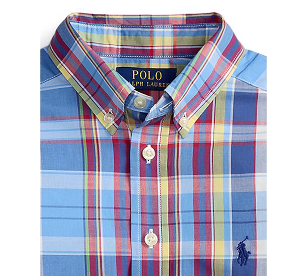Polo Ralph Lauren Boys' 8-20 Plaid Long-Sleeve Poplin Shirt