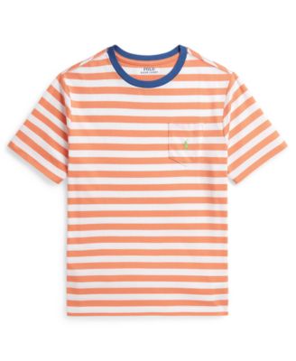 Boys' 8-20 Striped Cotton Jersey Pocket Tee