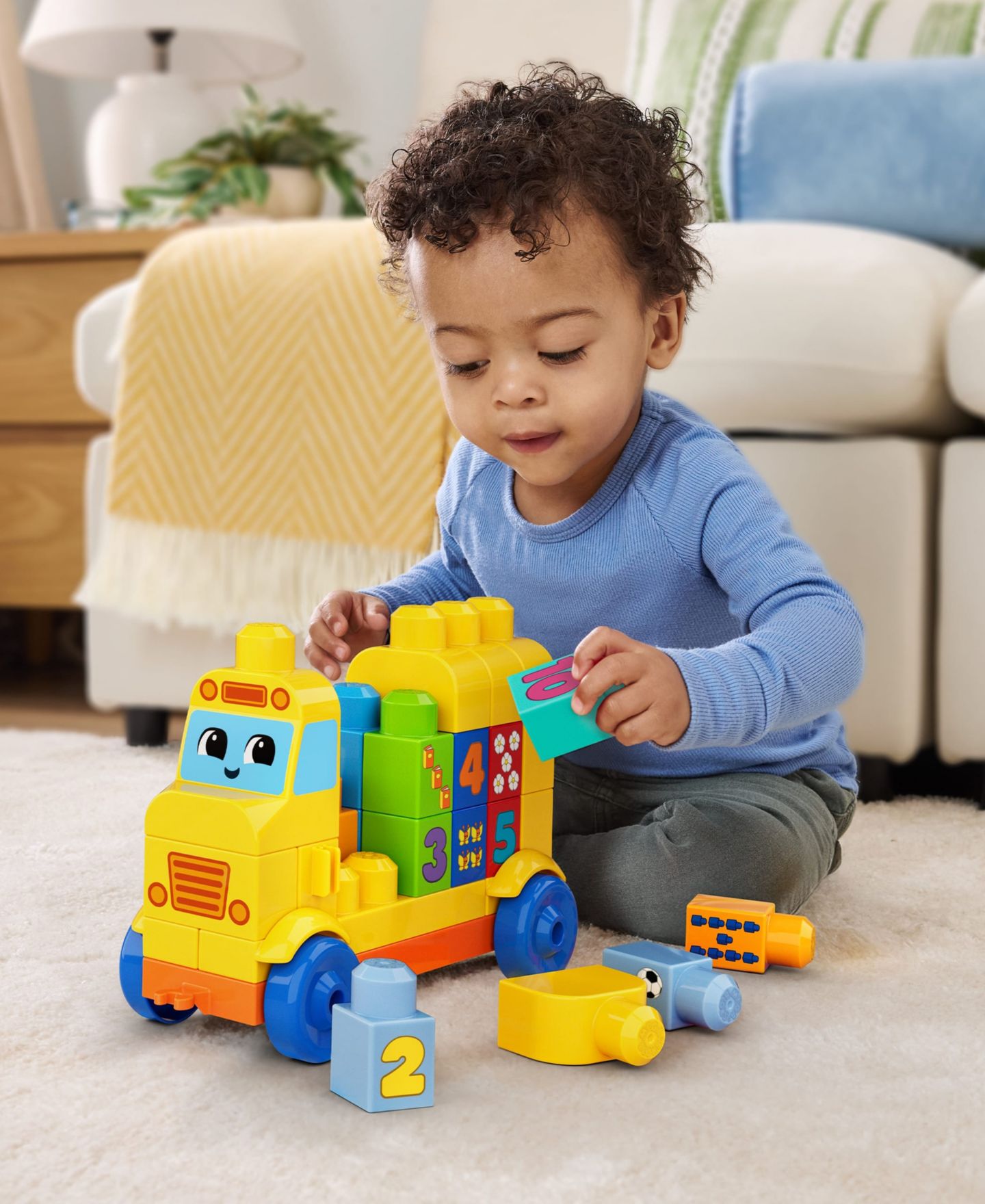 Детские конструкторы Mega Bloks First Builders Build and Count Bus Block Toy, 45 Pieces — фото 2