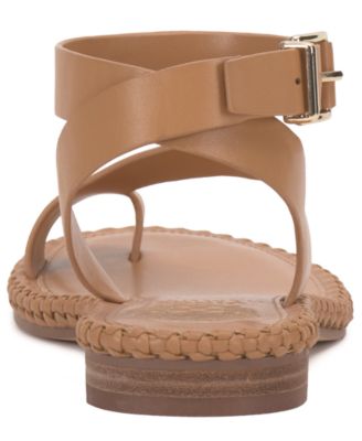 Women's Libahs Braided Toe-Loop Round Toe Flat Sandals