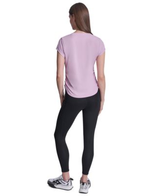 Women's Ruched Side Seams V-Neck Tech T-Shirt