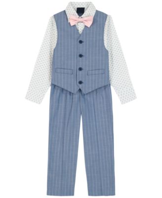 Boys' 2T-7 Long-Sleeve Shirt, Vest, Pants & Bowtie, 4-Piece Set