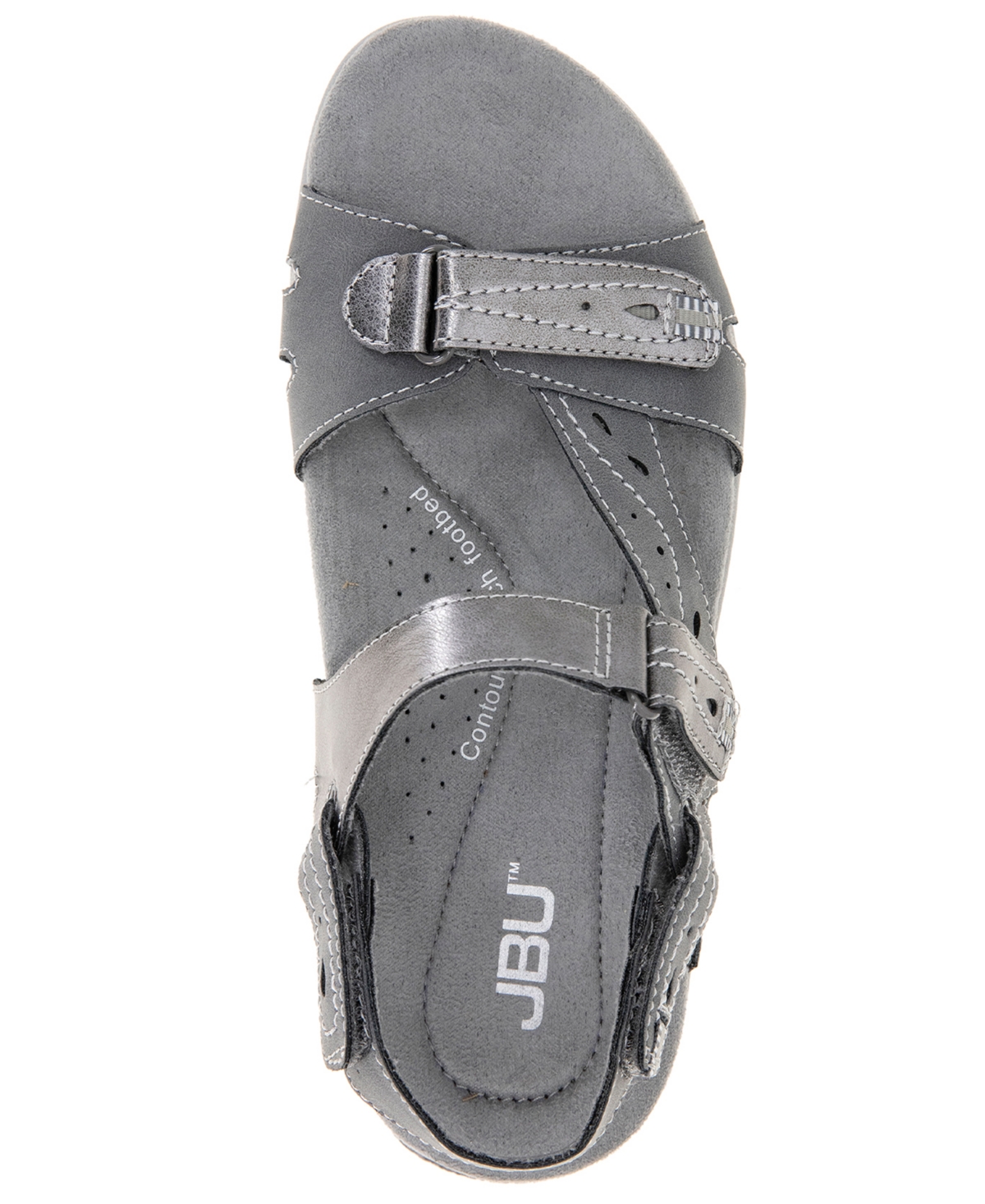 Jbu Women's Stephie Casual Round Toe Flat Sandals