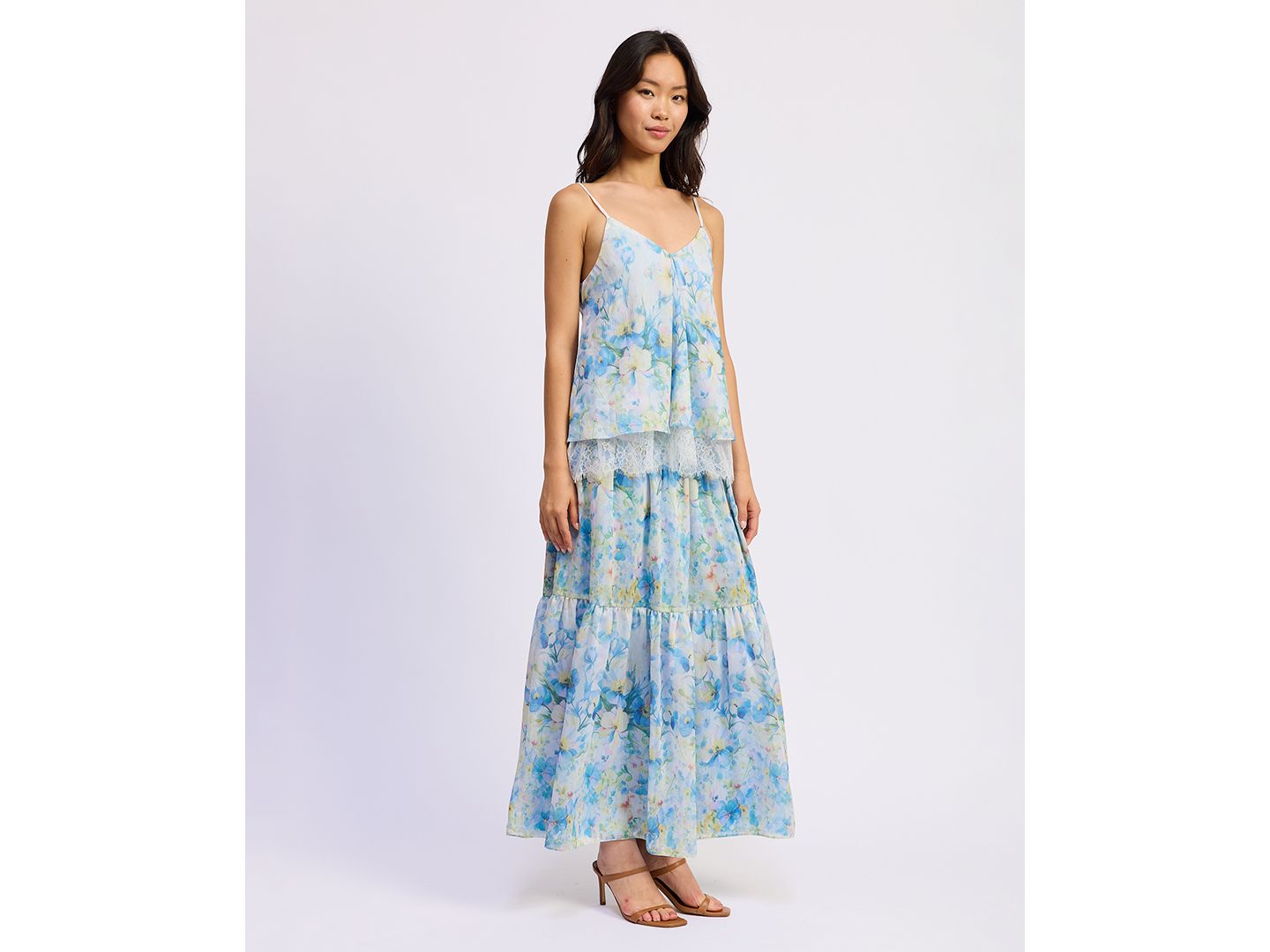 Женская юбка En Saison Vivian Maxi, цвет: Слоновая кость синий жёлтый — фото 3