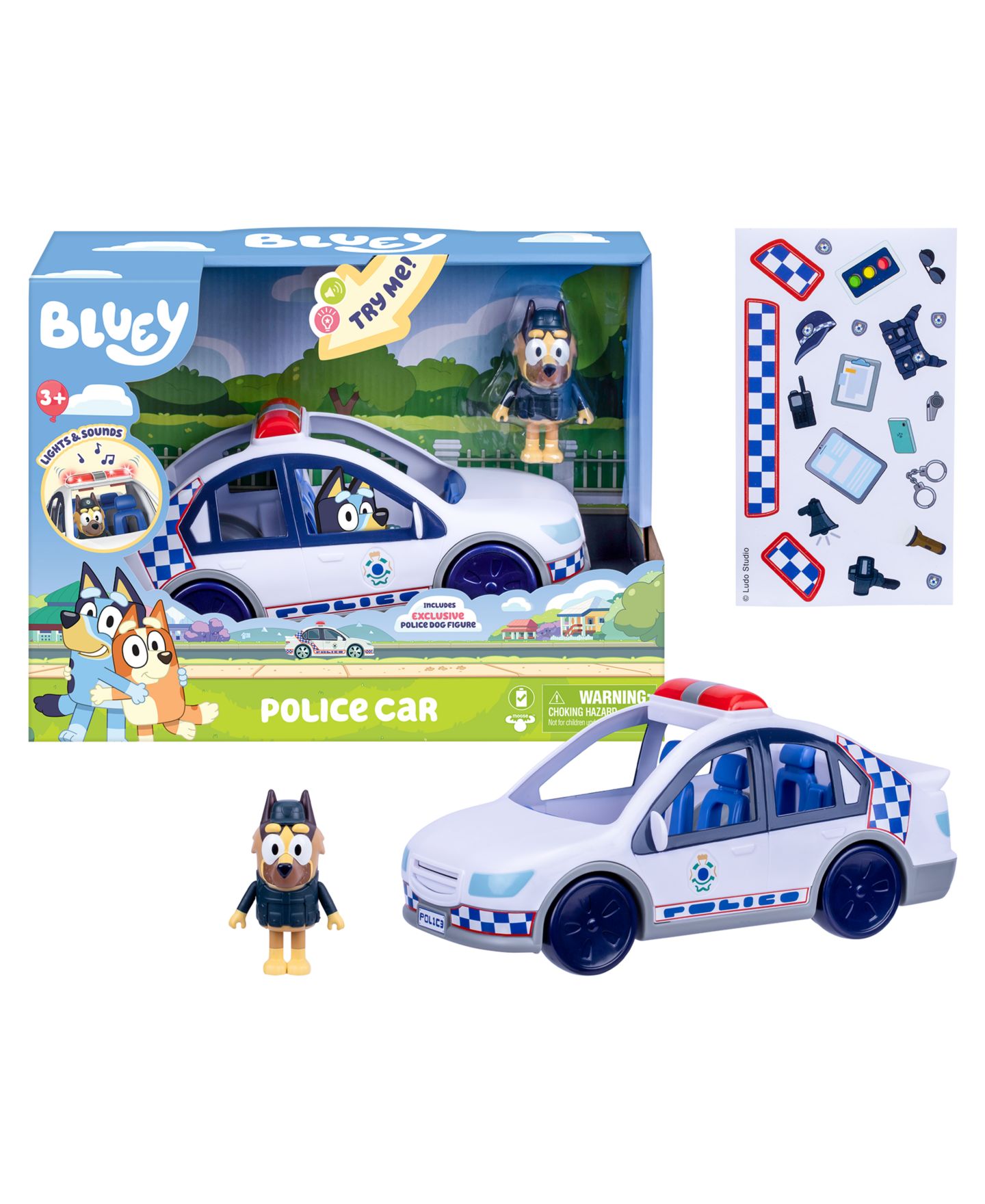Детские фигурки Bluey Police Car with Police Man S14 — фото 7