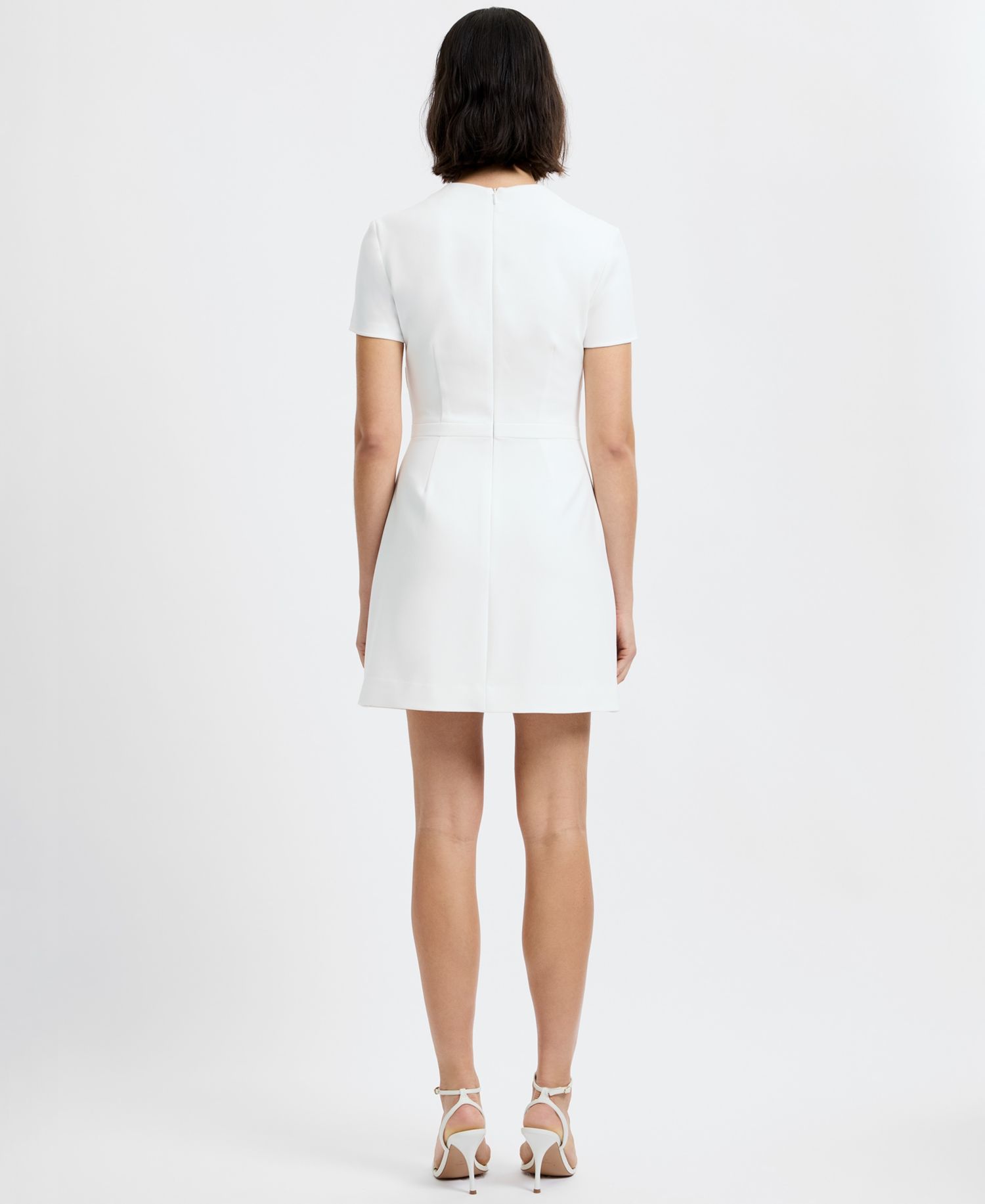 Women's Short-Sleeve Square Neck Mini Dress
