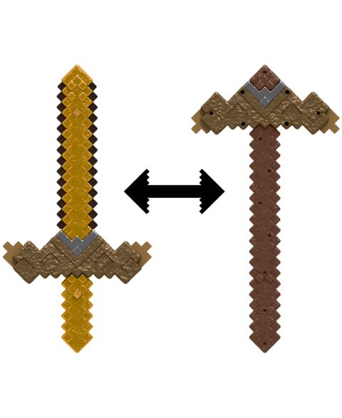 Детская игрушка Minecraft Click and Switch Sword and Pickaxe 2-in-1 Role-Play Toy