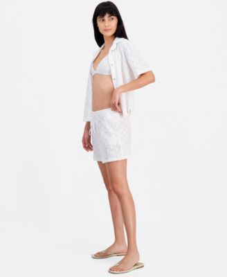 Women's Pull-On Drawstring Swim Cover-Up Shorts