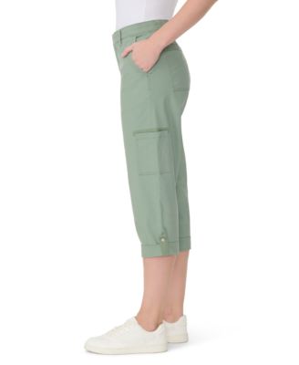 Women's Adjustable-Hem Cargo Capri Pants