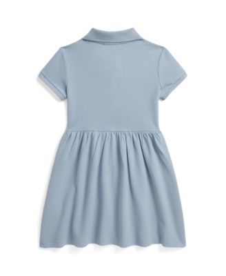 Girls' 2-6X Stretch Mesh Polo Collar Dress