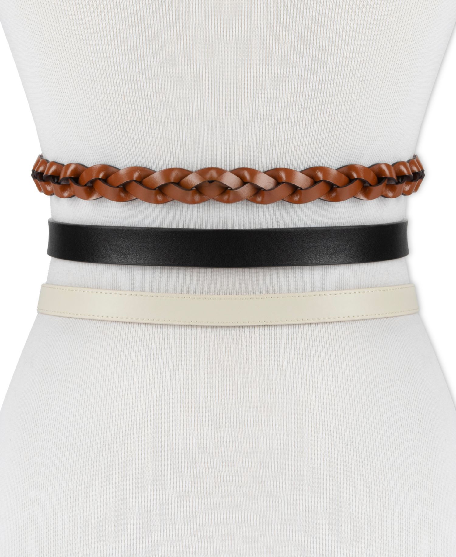3-Piece Skinny and Braided Style Belt