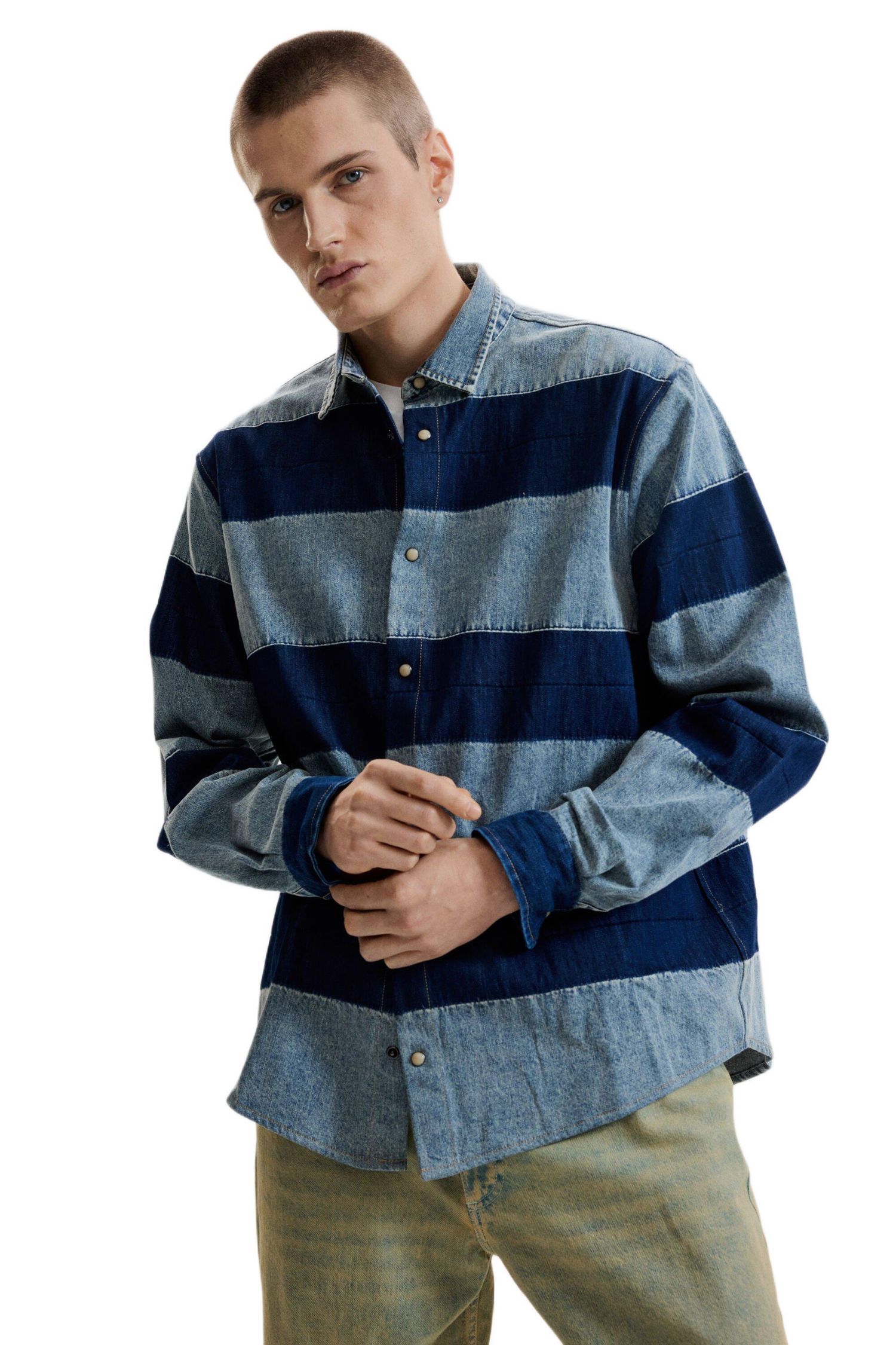 Men's Striped denim shirt