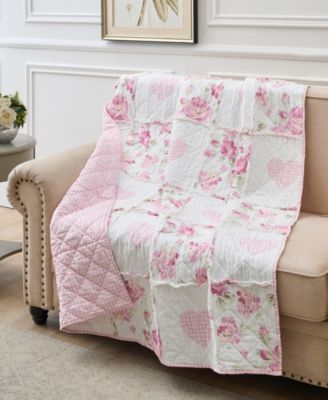 Veronica's Hearts Shabby Chic Ruffled Throw, 50" x 60"