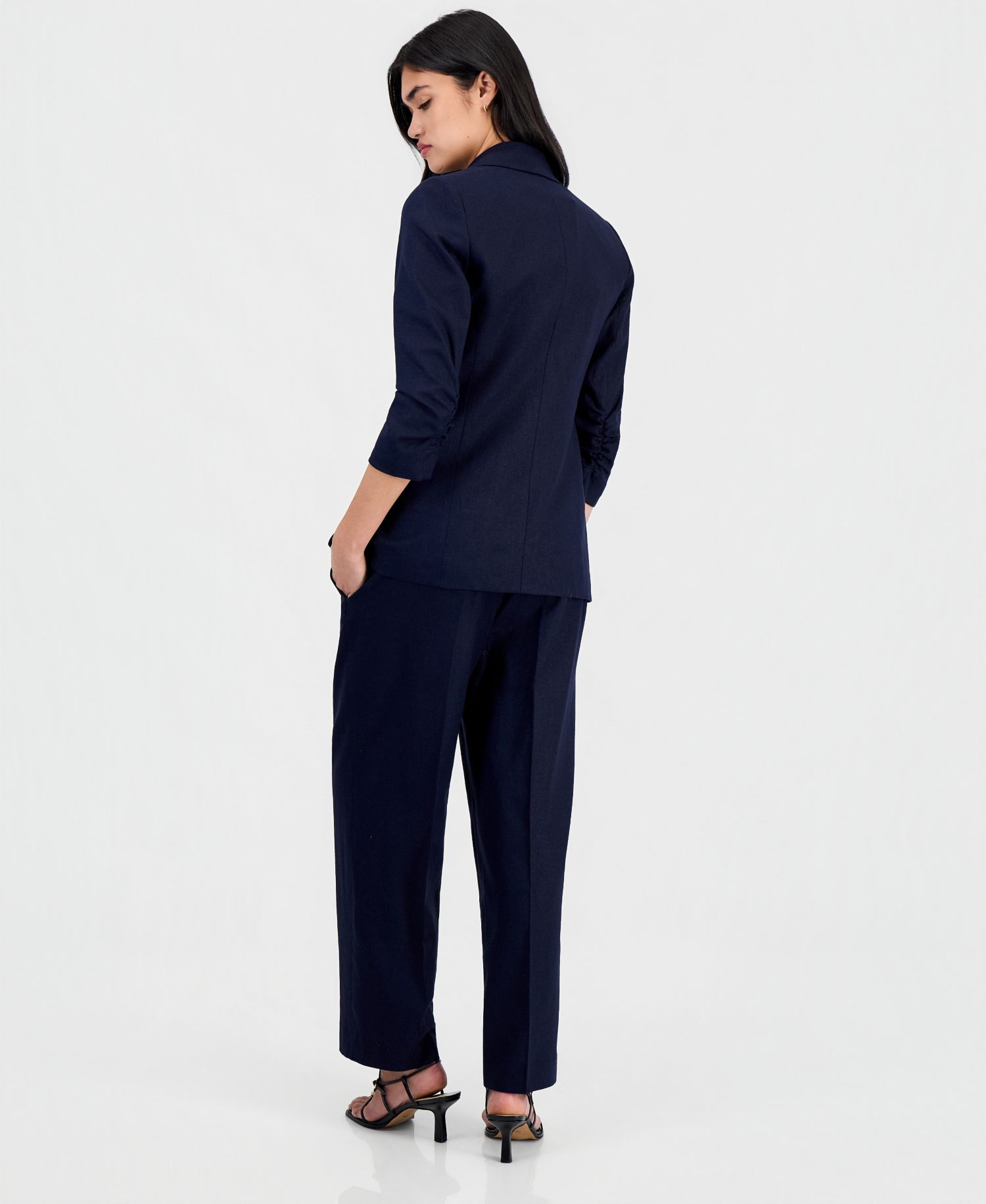 Women's Pull-On Linen-Blend Pants