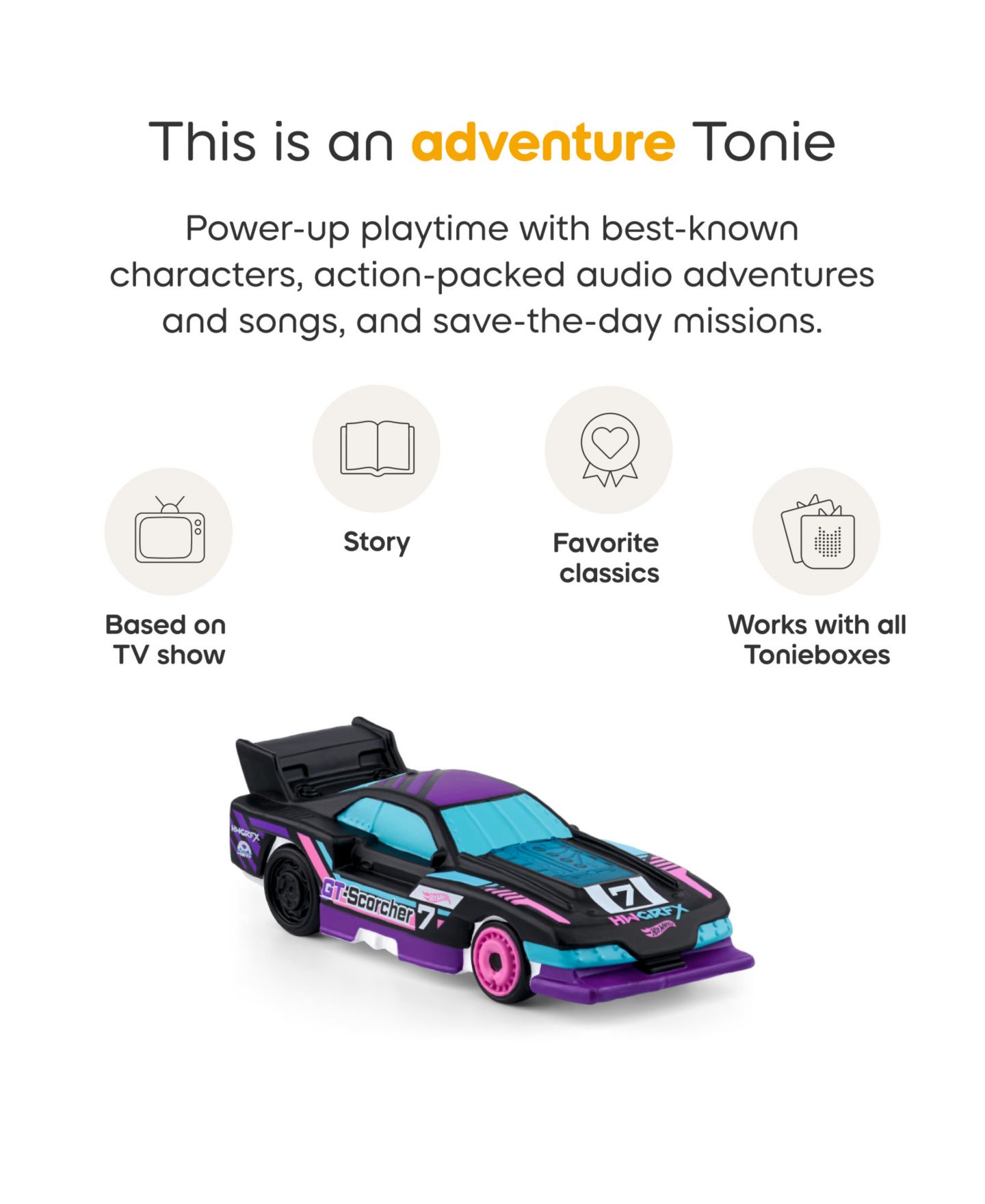 Детская фигурка Tonies Hot Wheels™: Let's Race! Audio Figurine, 1-Piece, Ages 3+ — фото 3