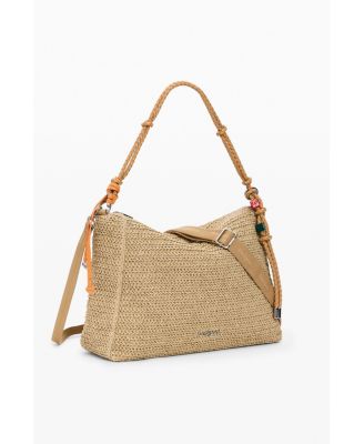 Women's Large Raffia Charms Bag