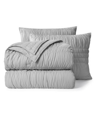 Devon Tide Ruched 3-Pc. Quilt Set, King
