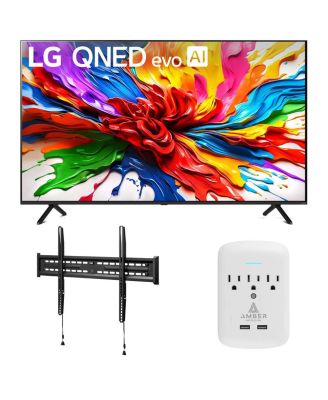 65QNED92AUA 65 Inch 4K QNED Mini LED evo AI Smart TV with FIXED-MOUNT-43-90 and 3-OUTLET-SURGE Surge Protector (2025)