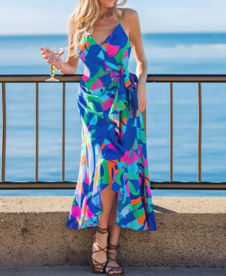 Women's Out of This World Abstract Midi Beach Dress
