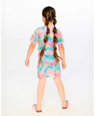 Girls Mesh Beach Dress Multicolor