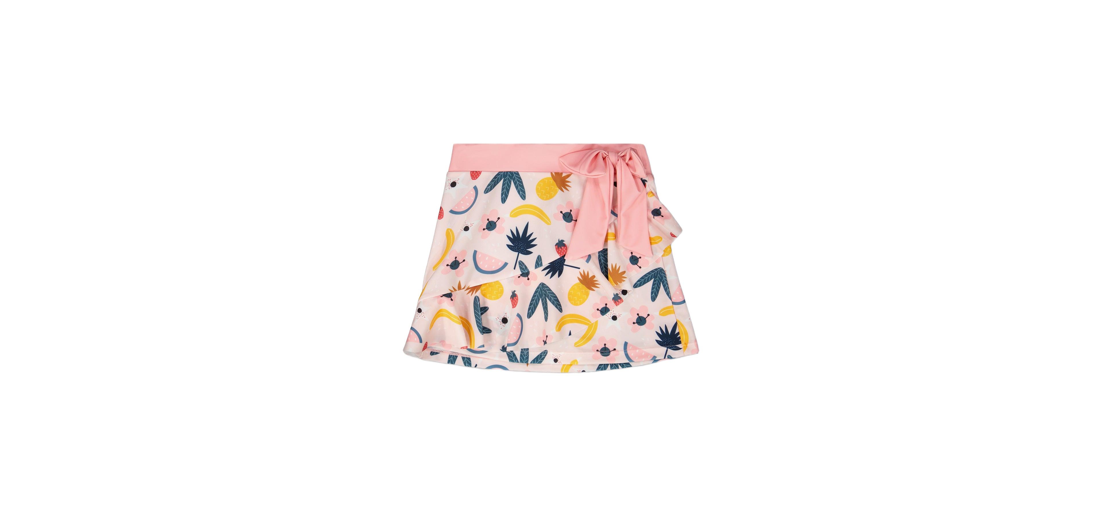 Deux par Girl Beach Skirt Cover-Up Pink Printed Fruits - Child
