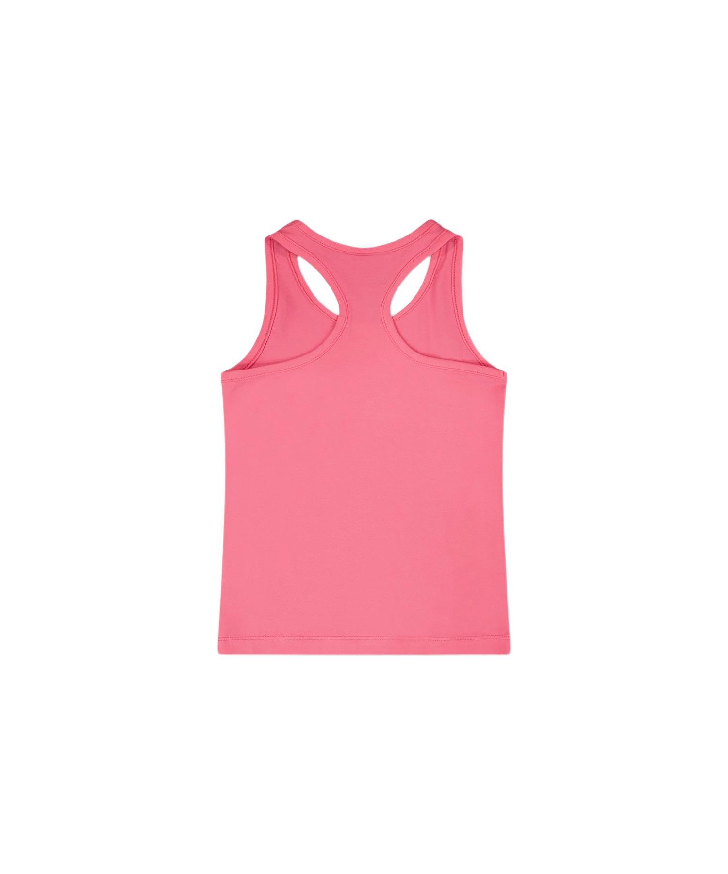 Toddler Girls Cotton Jersey Tank Top Pink with Screen Print