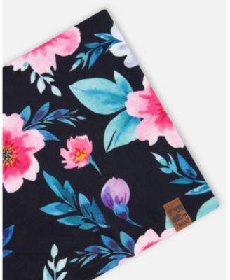 Baby Girls Stretch Jersey Neck Tube Printed Flowers