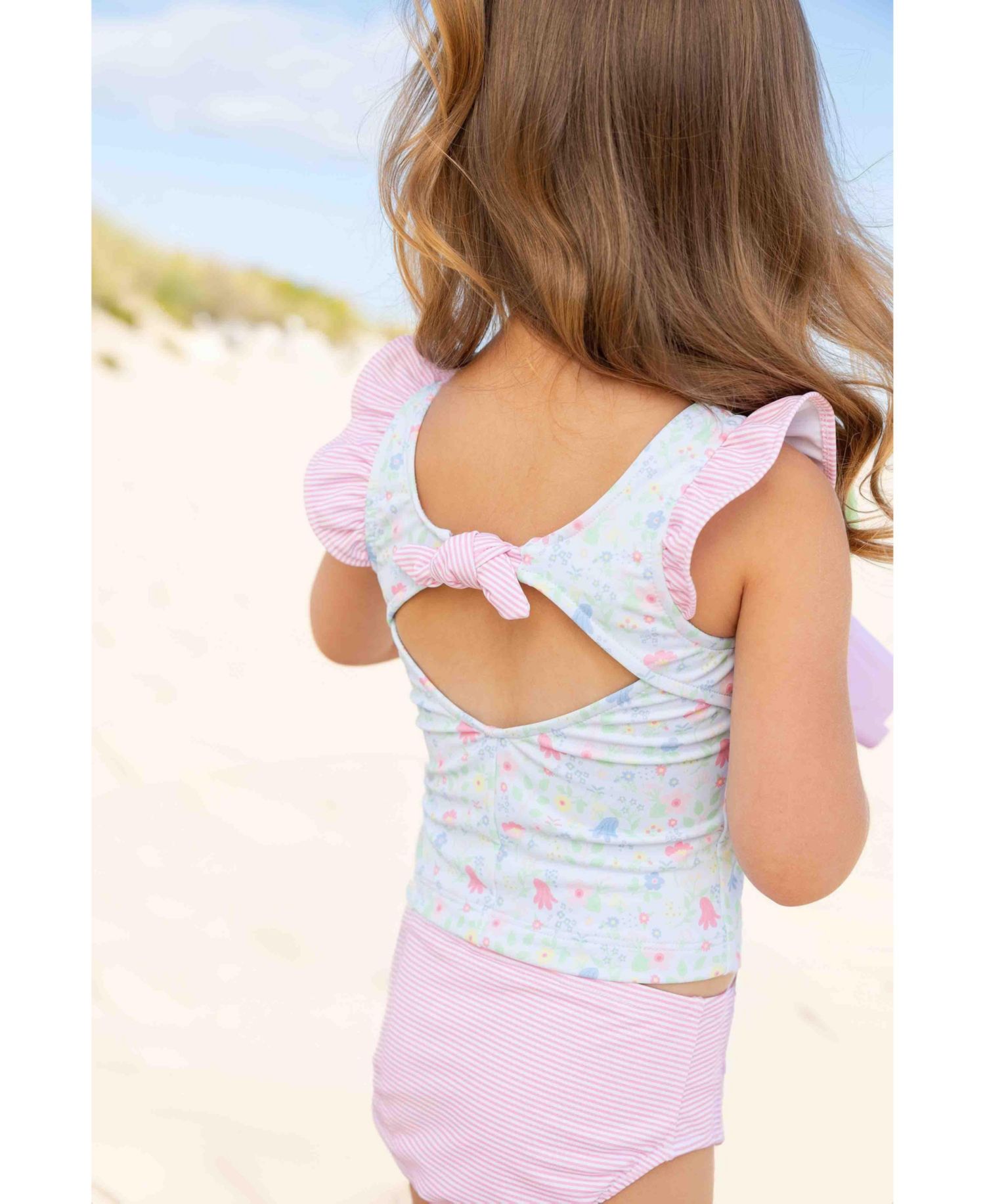 Little Girls Floral Print Tankini