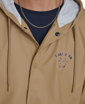 Men's Rubberized Hooded Rain Jacket