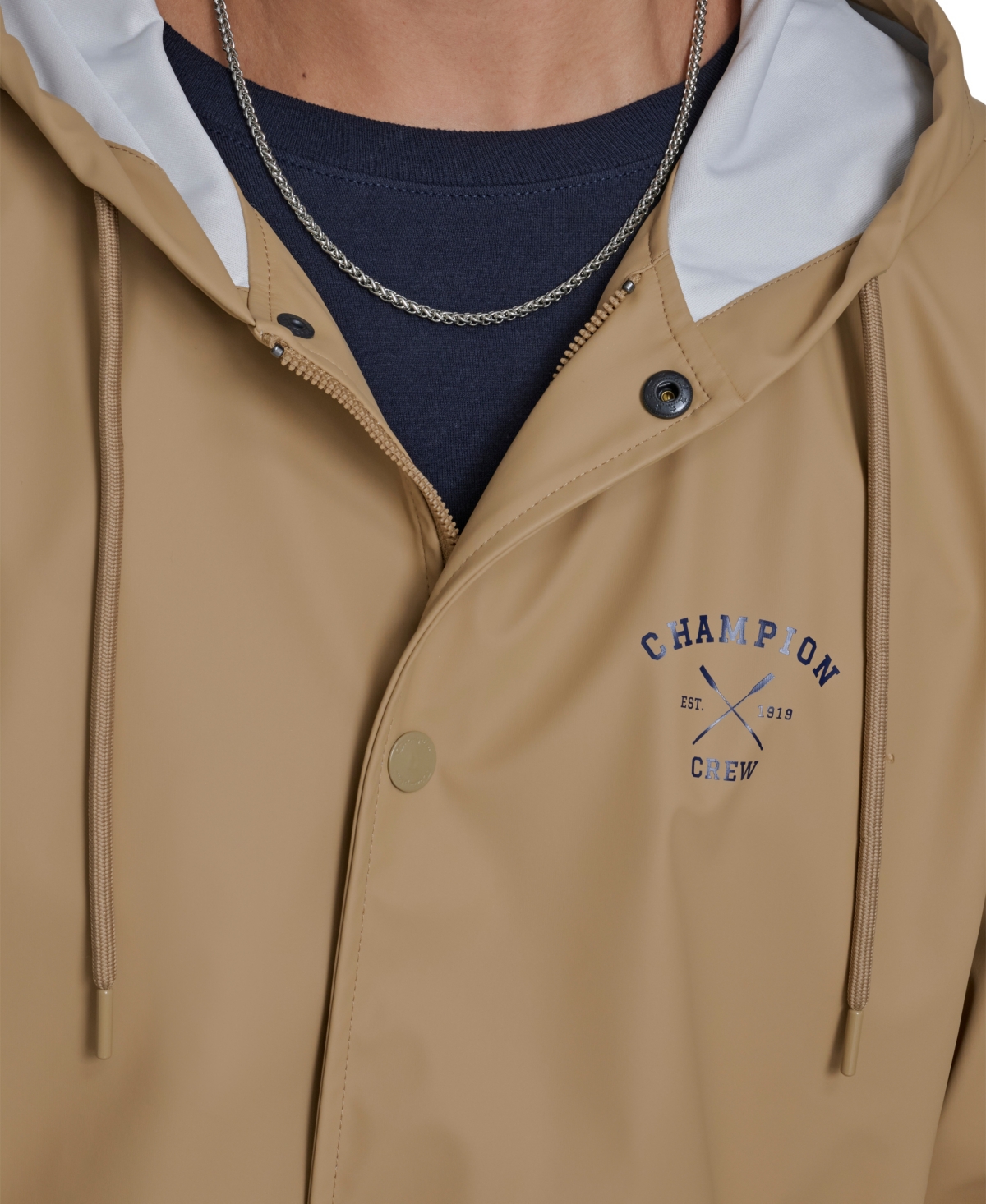 Champion Men's Rubberized Hooded Rain Jacket