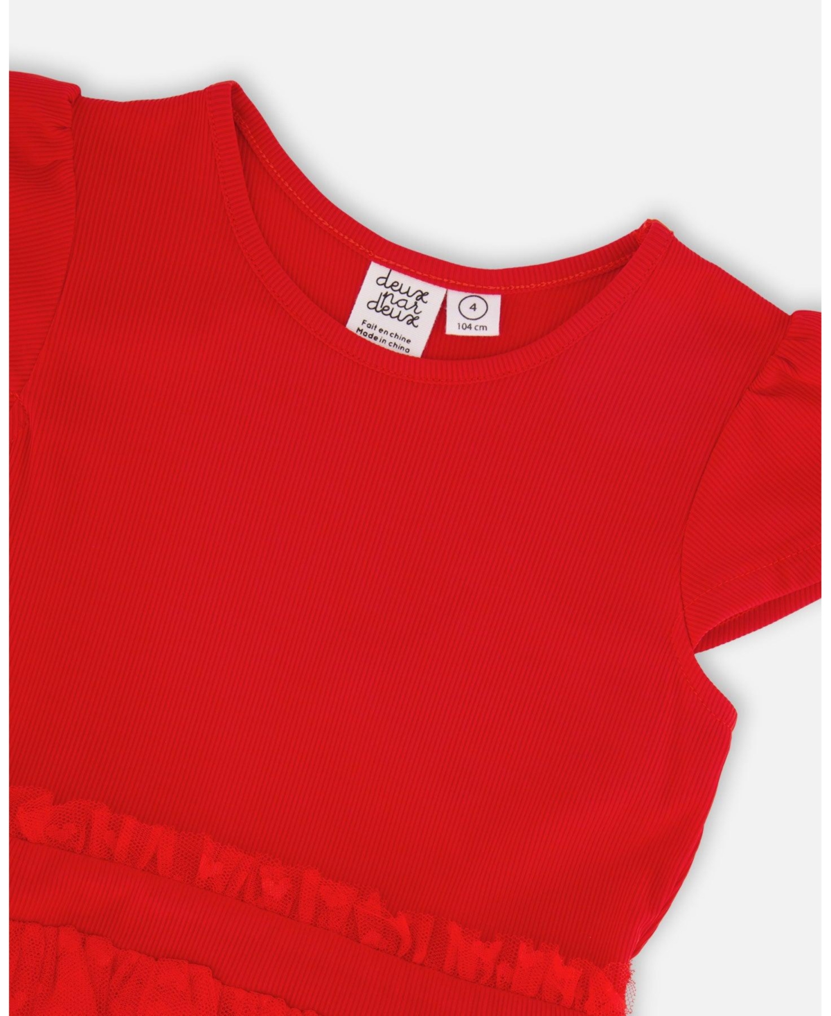 Deux par Deux Big Girls Bi-Material Dress