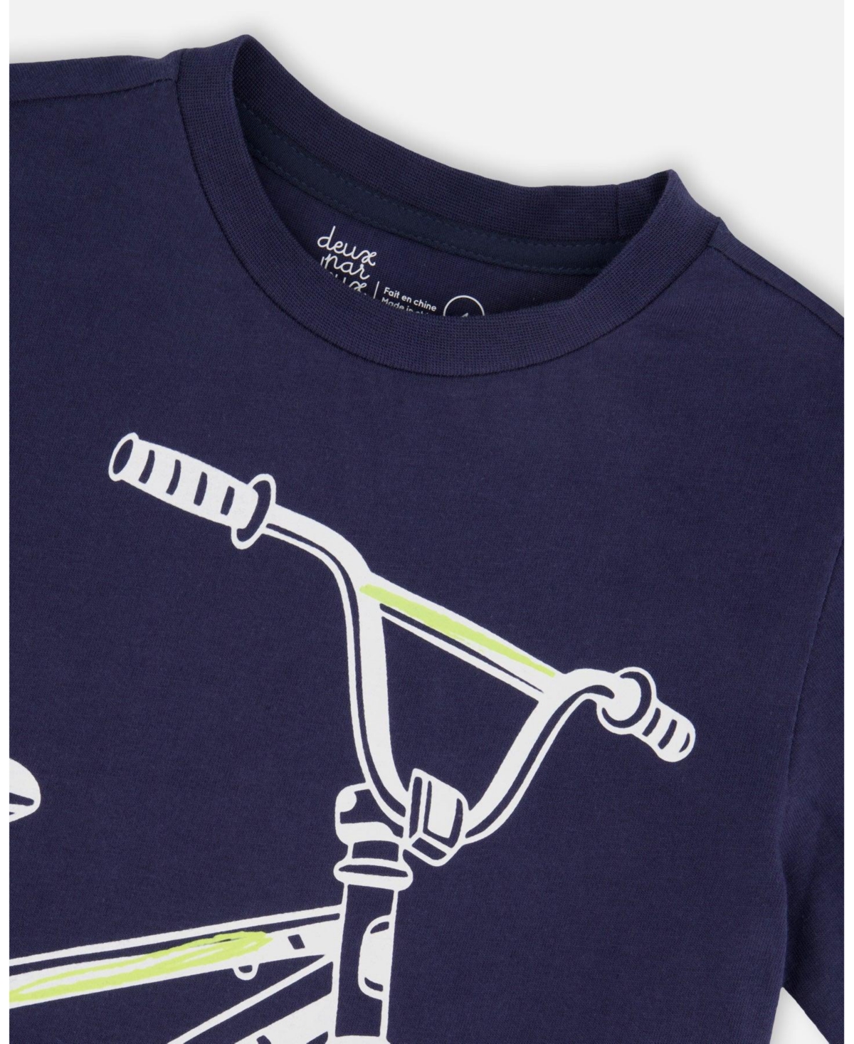 Deux par Big Boys Cotton Bike Print Jersey T-Shirt