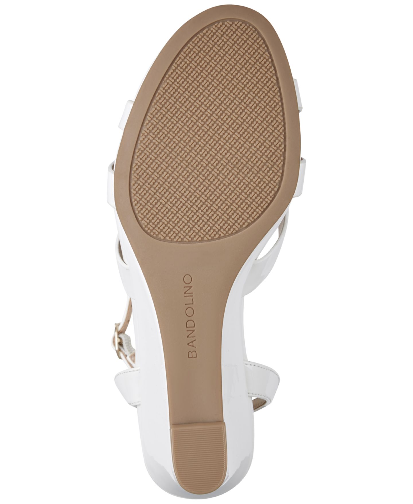 Женские сандалии Bandolino Adler Strappy Wedge Dress Sandals, цвет: Белый лаковый — фото 5
