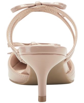 Women's Meggin Strappy Bows Slip-On Kitten Heel Pumps