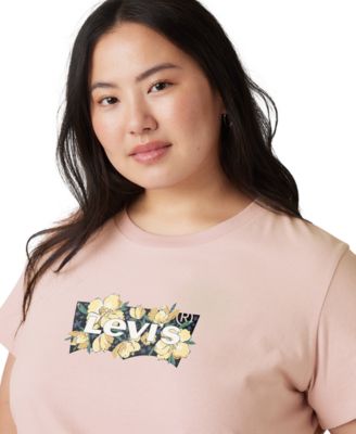 Trendy Plus Size Perfect Logo Cotton T-Shirt
