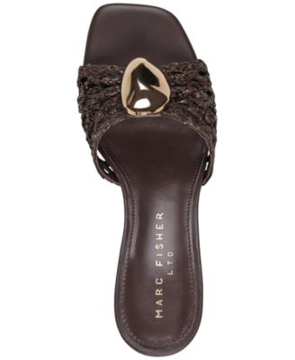 Women's Farrel Ornamented Woven Slip-On Block Heel Sandals