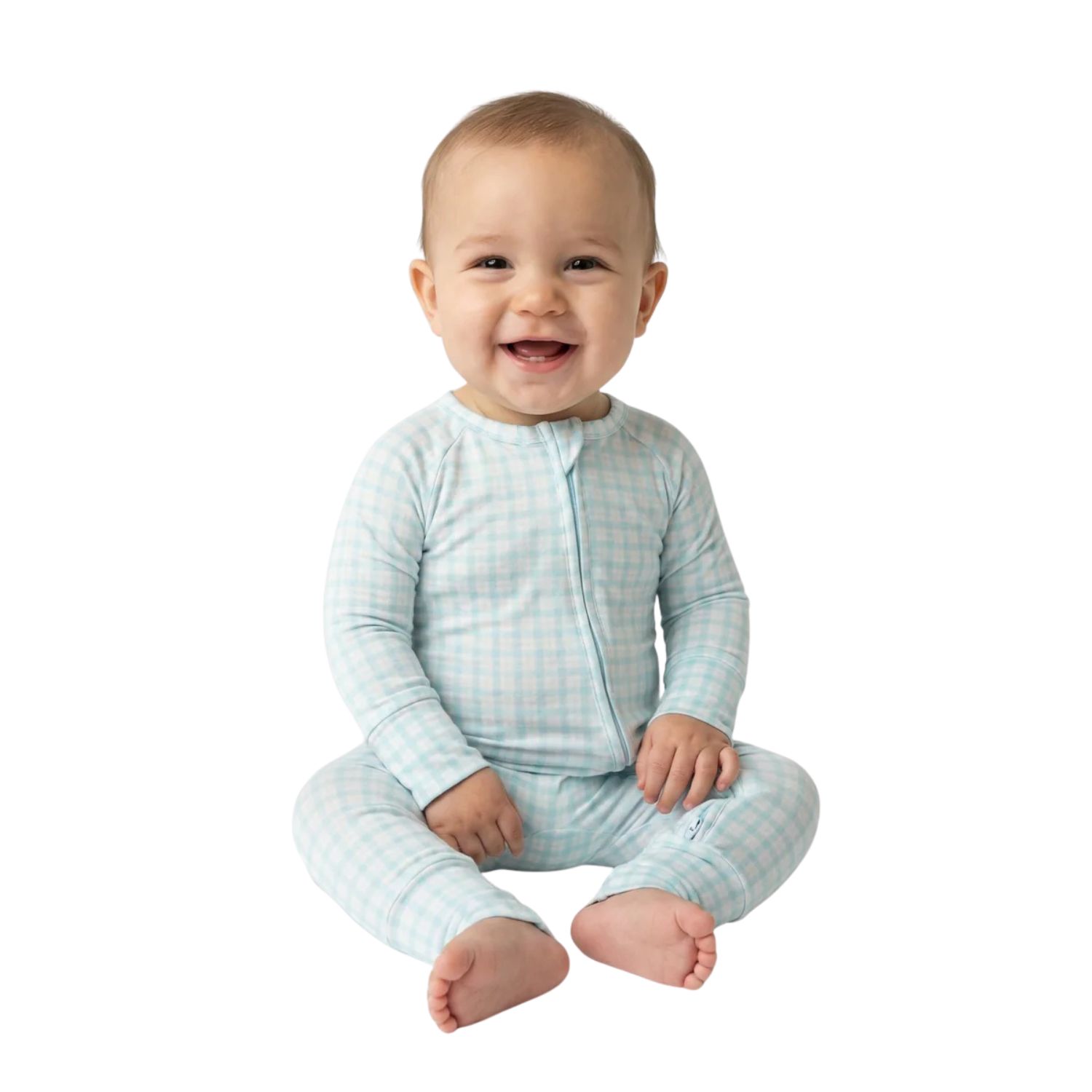 Boys Coastal Check Bamboo Sleeper