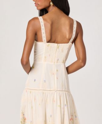 Women's Pellagia Sweetheart Neck Midi Dress