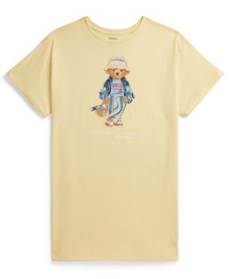 Girls' 7-16 Polo Bear Crewneck Jersey Dress