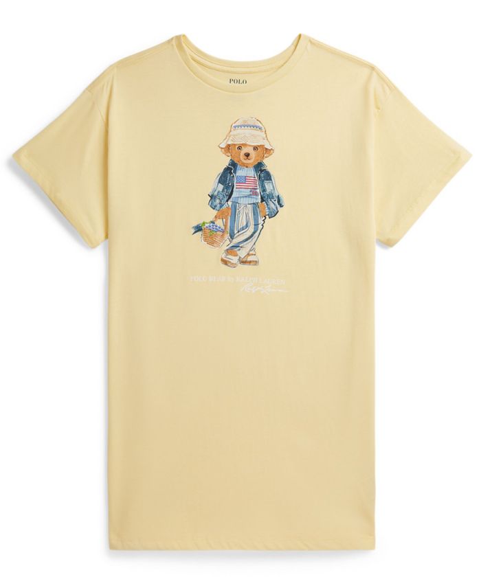 Polo Ralph Lauren Girls' 7-16 Polo Bear Crewneck Jersey Dress
