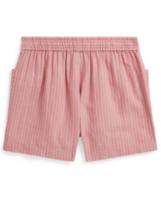 Girls' 7-16 Striped Elastic Waistband Shorts