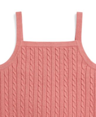 Girls' 2T-6X Mini Cable Sleeveless Tank Top